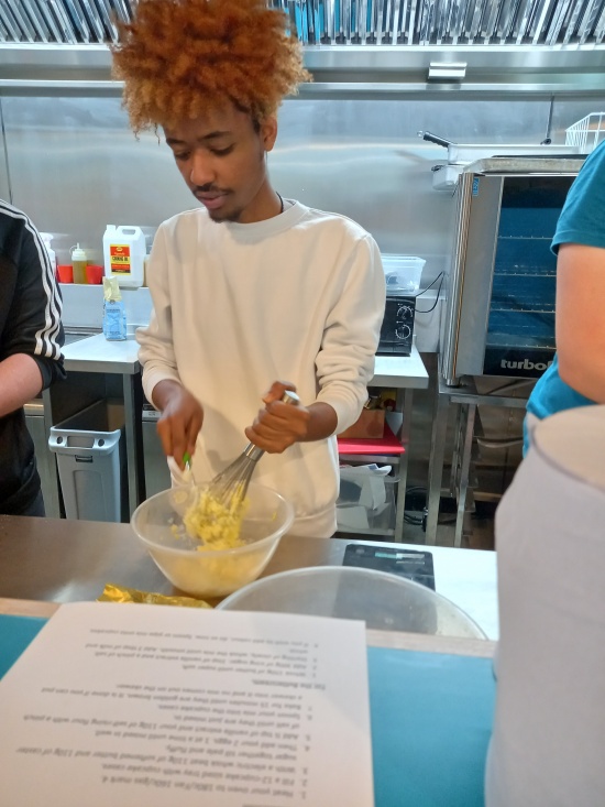 making cupcakes to sell and raise funds for our residential